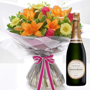 Buy Vibrant Hand-tied with Laurent Perrier La Cuvee